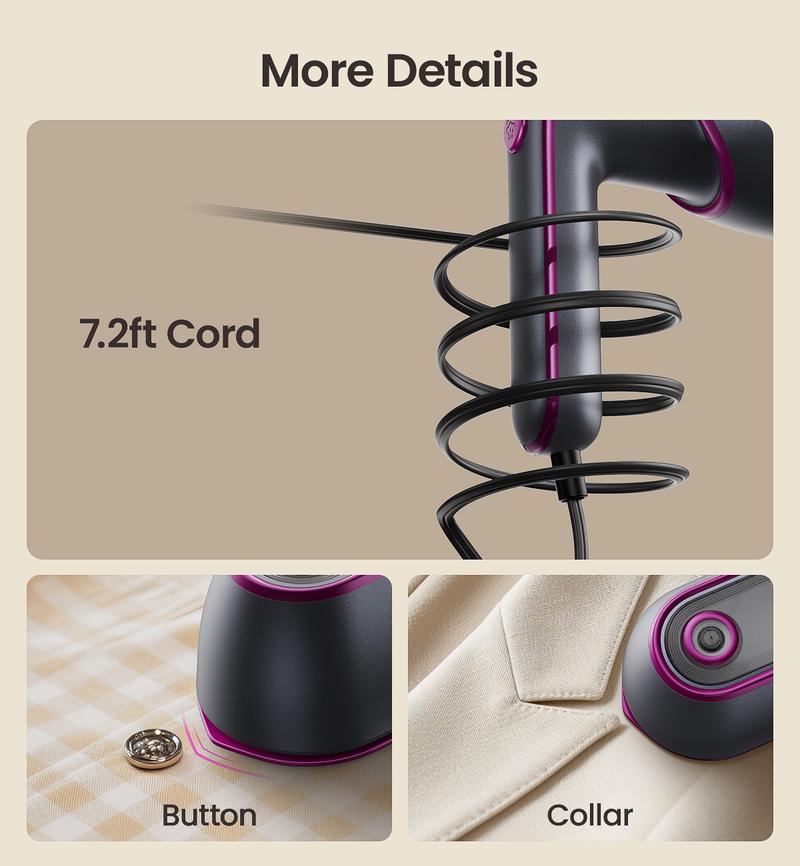 Jack&Rose 2-in-1 Steam Iron & Clothes Steamer - Handheld Portable Garment Wrinkle Remover, Fast Heat-Up, Large Soleplate, 150ml Water Tank - Lightweight for Home, Travel, Christmas gifts Jack&Rose 2-in-1 Steam Iron & Clothes Steamer - Handheld Portable Garment Wrinkle Remover, Fast Heat-Up, Large Soleplate, 150ml Water Tank - Lightweight for Home, Travel, Christmas gifts