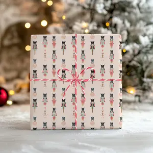 Nutcracker Soldier Pattern Wrapping Paper Christmas, Sweet Gift Wrap, Holiday Cheer Holiday Gift Wrap Seasonal Gift Wrap