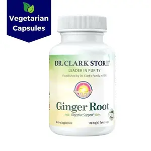 Ginger Root; Vegetarian, 500 mg 63 tapioca capsules