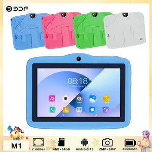Android 13 Touchscreen Tablet PC 7 Inch Quad-Core WiFi Dual Camera Handheld Stand Design 4GB RAM 64GB Storage Expandable Support 128GB Micro SD Card