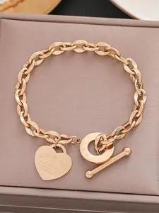 Love stainless steel jewelry with versatile personality and OT buckle, Stainless Steel Bracelet, popular titanium steel, suitable for daily wear, vacation and dating occasions, and also a surprising exquisite small gift