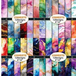 12/48 Sheets Holiday Paper, DIY Scrapbook Materials, Gift Wrapping Paper, Festive Craft Supplies, Perfect for Crafts and Decorations