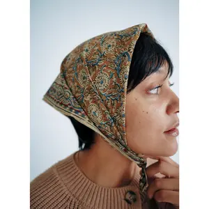 Ivory Eyelet - Kalamkari Cotton Bandana