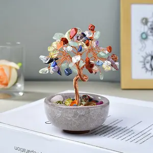 4" Natural Crystal Bonsai Tree - Mini Desk Vibe Booster