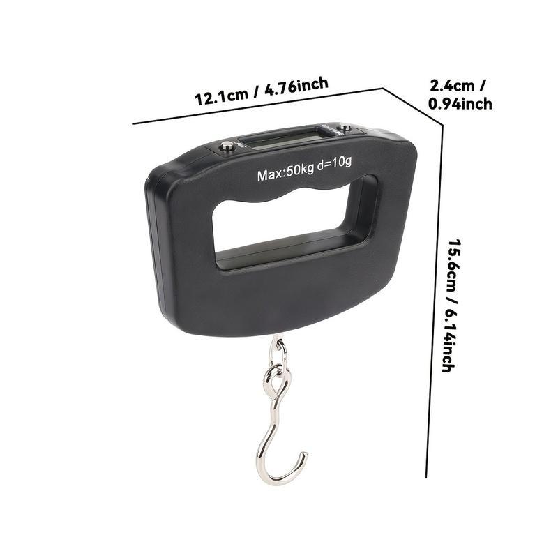 50Kg 10g Luggage Weight Scale, LCD Luggage Scale Travel Digital, Fish Scale, Home Electronic Portable Hanging Weight Hook Travel Luggage Scale