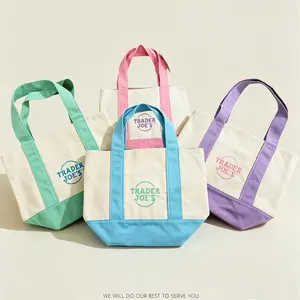 Trader Joe’s Women’s Floral Mini Tote Bag - Lightweight, Chic, Stylish & Spacious Women’s Tote Bag for Summer Vacations, Shopping & Travel, Ideal Luggage Accessory
