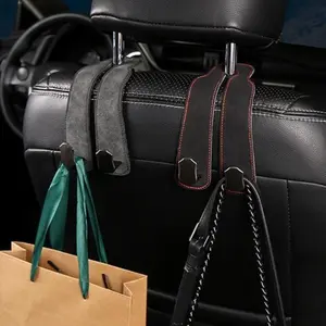Car Seat Back Storage Hook, PU Leather Hidden HookMultipurpose & Durable, ldeal Car Interior Accessories