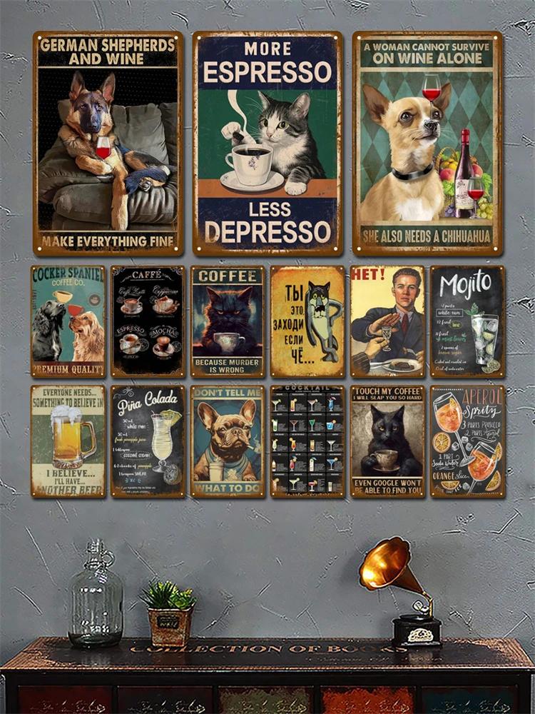 Vintage Tin Sign 8x12inch Home Decor Items Wall Decor Art Wall Mural Room Decoration Items Decor Men Retro Metal Sign Plate Bar Posters