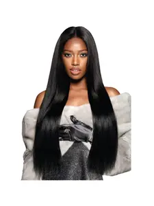8-piece set of real human hair extensions, including 18 hair clips - Natural black, straight, double-layered weft hair extensions, resistant to high and low temperature damage, suitable for both men and women, perfect for everyday wear and special occasio