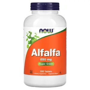 NOW Foods Alfalfa, 650 mg, 500 Tablets