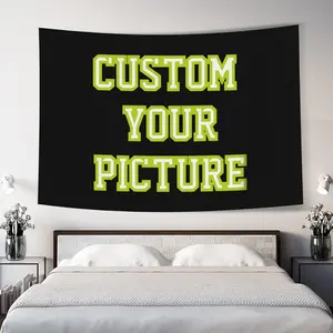 JINJUREN Custom Image-Upload Tapestry, Personalized Design Backdrop Banner with Printable Photo-Text-Logo, Indoor-Outdoor Wall Decor Pink America Flag