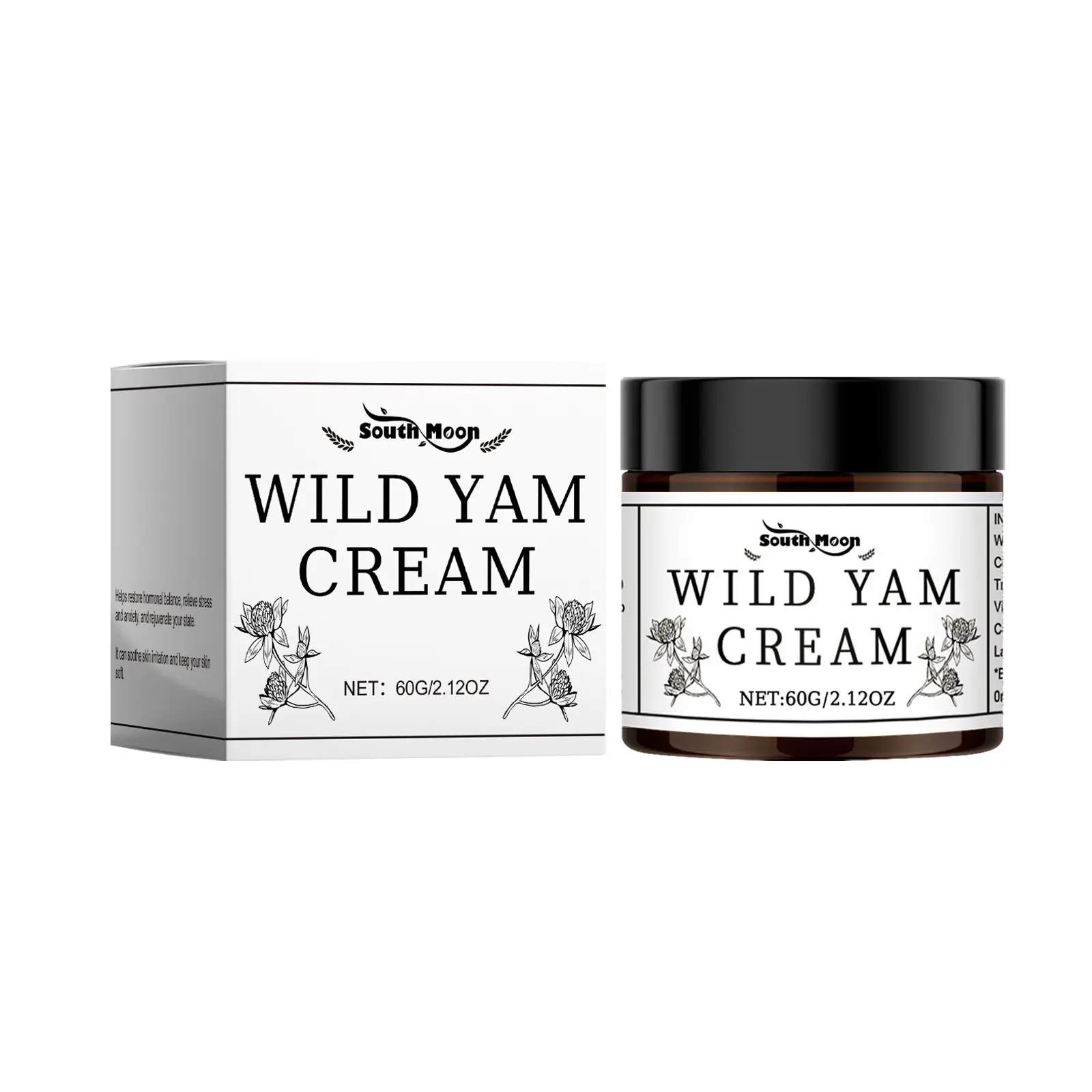 Wild Yam Cream, Hormone Balance Support Moisturizer for All Skin Types, Provides Long-Lasting Hydrating Skin Care