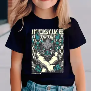 Inosuke Hashibira Demon Slayer Anime Graphic Tee, Inosuke Hashibira Kimetsu No Yaiba Anime Youth Shirt, Inosuke Demon Slayer Anime T-Shirt for Men, Women and Kids