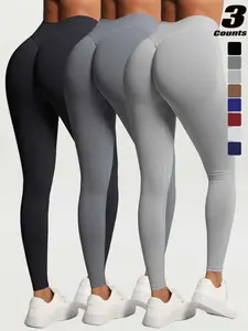 High-Waisted Slim-Fit Sporty Pants, Stretchy Workout Leggings, Yoga & Gym Wear, Multi-Color Options, Ideal for Outdoor Activities, All-Season Comfort