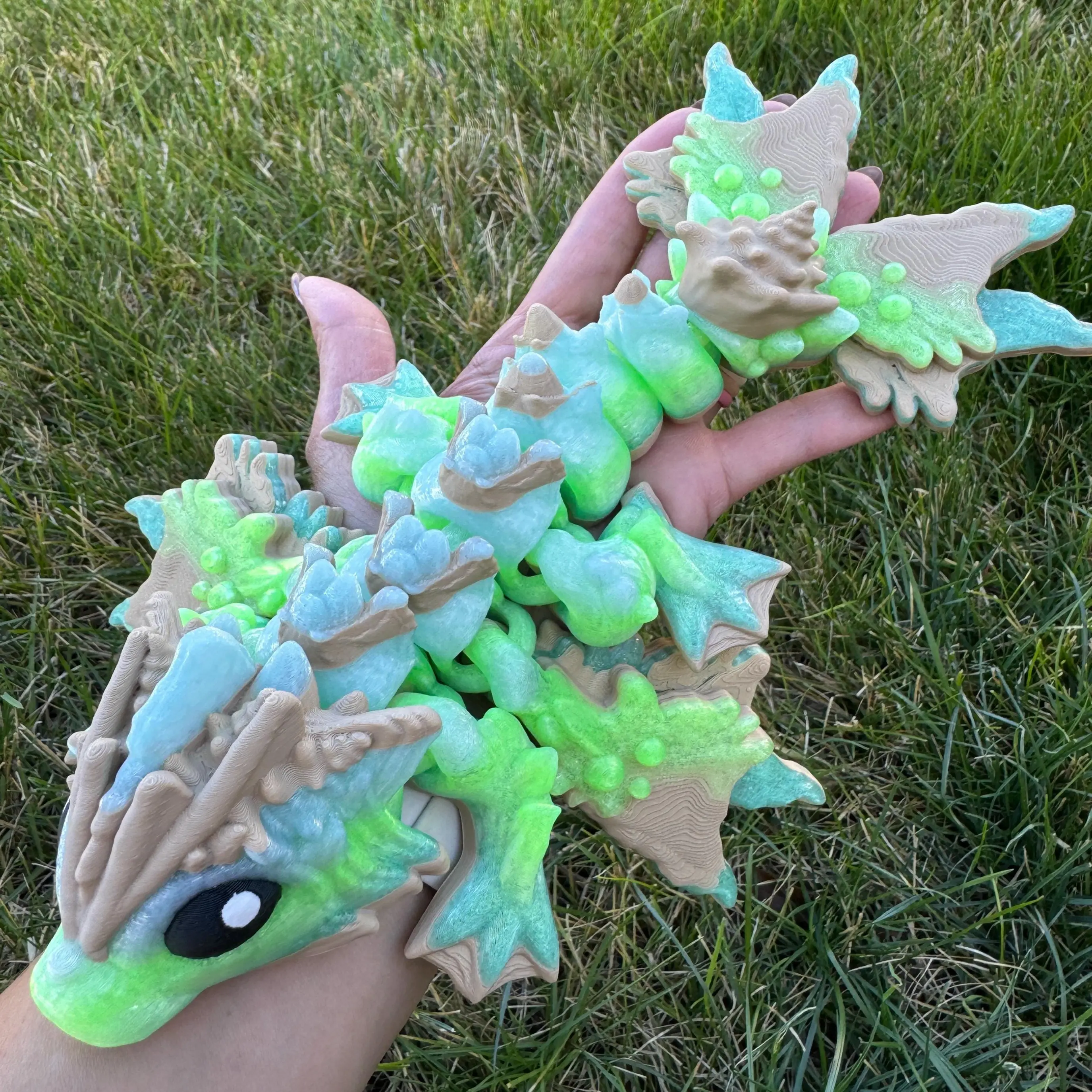 3D Printed Articulated Beach Dragon – Cinderwing Design