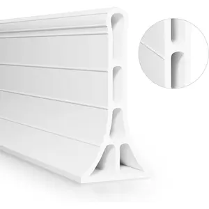 3.8 High 70 Inch Collapsible Self Adhesive Silicone Shower Threshold Water Dam for Bathroom and Kitchen Shower Water Blocker Wet and Dry Separation