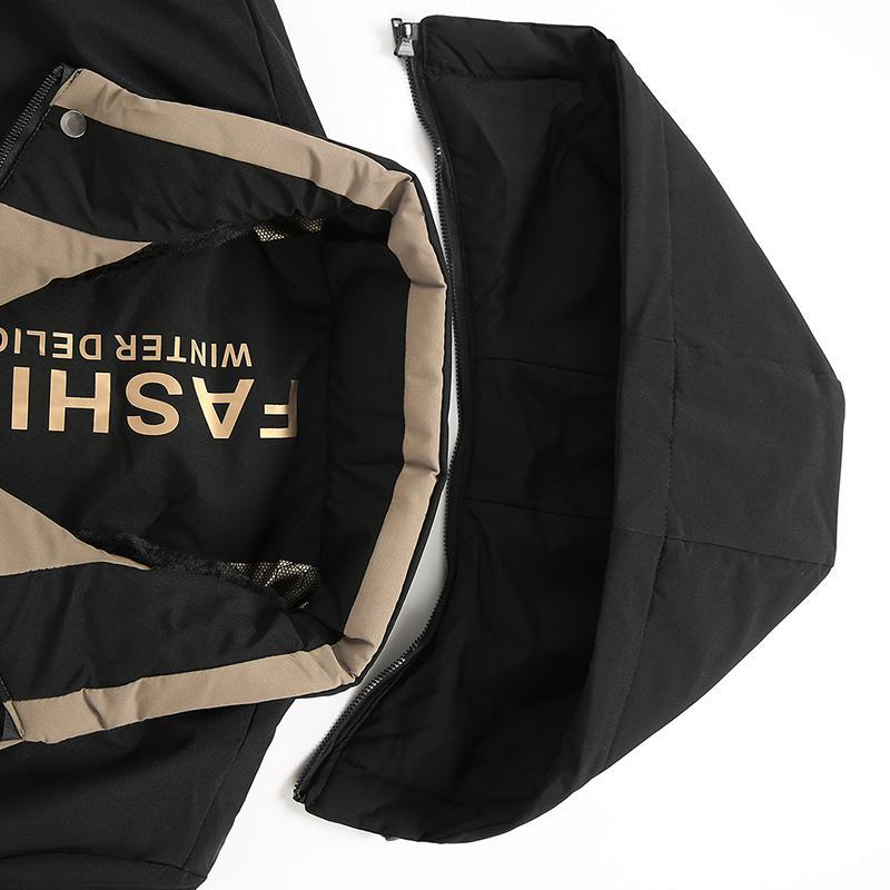 Men's Winter Fleece-Lined Sports Outdoor Casual Jacket Cotton-Padded Hooded Mountaineering Coat with Removable Cap Graphene Warm Parka Long Sleeve Menswear Tops Beige Khaki winter outfits men puffer jacket men heated jacket winter jacket jacket cute drago