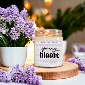 Easter + Spring Candles, Glass Jar Soy Candle Spring Scents, Unique Easter Gift Ideas For Her or Him