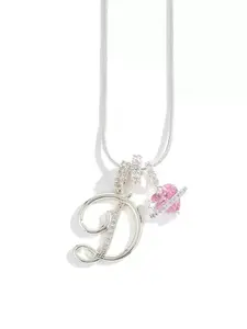 Heart-Shaped Planet Letter Pendant Necklace, 14k Jewelry Gift, Mother's Day Present, Metal Plated, No Choking Hazard