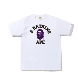 BAPE Color Camo College T-Shirt White Purple | A Bathing Ape