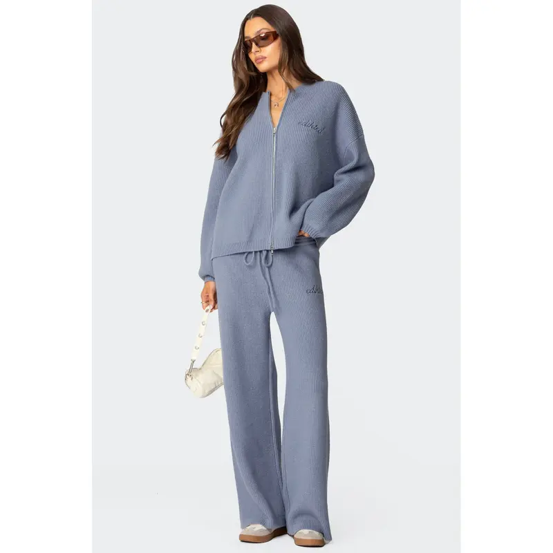laila: Edikted. Russell Straight Leg Knit Pants and russel knit