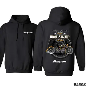 ️🔥[Graphic Hoodie]🔥Snap-on Motorcycle Hoodie🏍️ High Strung Harley Graphic Pullover, Biker Streetwear Sweatshirt, Garage Life Hoodie, Unisex Oversized Casual Hoodie, Trendy Motorcycle Apparel, Fall Outfits, Men & Women Pullover, Riding Gear Hoodie
