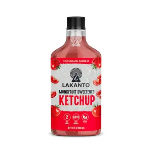 Lakanto Sugar Free Ketchup - Sweetened With Monk Fruit Sweetener, Perfect For Burgers, French Fries, Keto, Paleo, & Vegan Friendly, Gluten Free, Low Carb Condiment (13 Fl Oz)