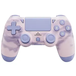 ISHAKO Wireless Game Controller for PS4/PS3/PC/Android/iOS, With Double Vibration, motion sensing, touchpad, Cute gamepad, Console, PS414 Pink