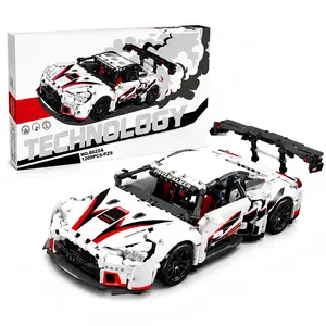 1209PCS Sports Car Building block Set for Adults, Openable Doors, Steering Linkage Design, Detailed Engine Structure, Rear Wing, Collectible Display Model Building Kit toy gift enthusiast
