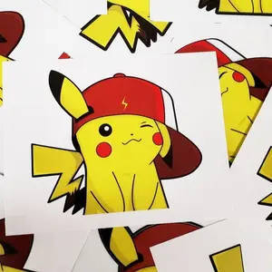 Pikachu Cute Anime Sticker | Waterproof Vinyl Decal for Laptop, Water Bottle, Car, Gamer Gift
