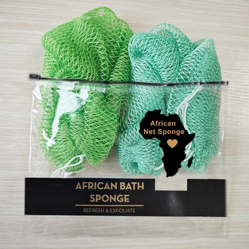 2 PCS Authentic African Exfoliating Net Bath Sponge - TikTok Shop