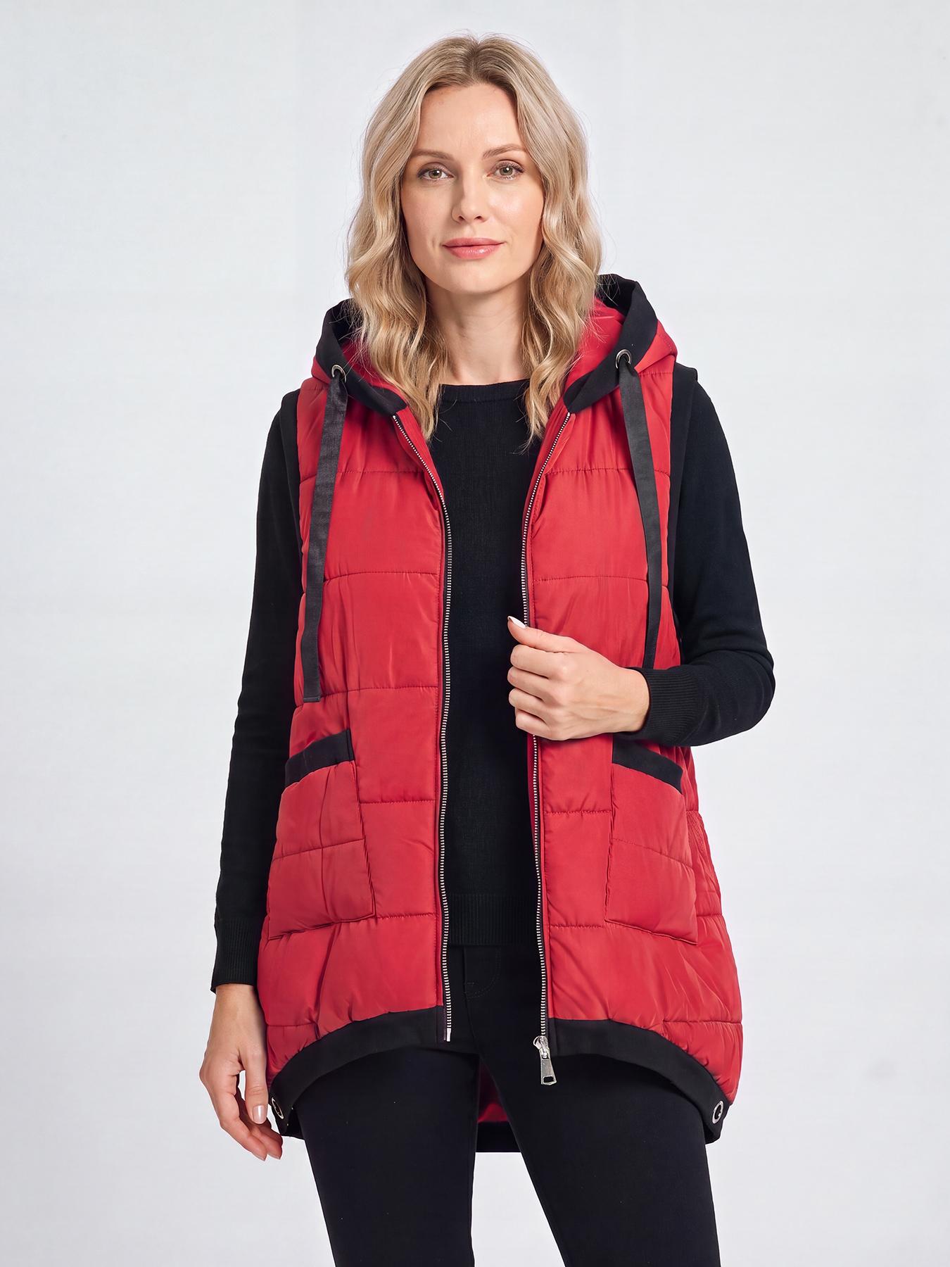 Aswulk Women Hooded Quilted Padded Vest, Thick Zip Up Sleeveless Jacket With Big Pockets, Front Short Back Long Casual Layering Gilet