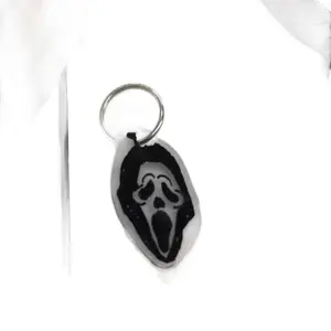 Scream, Ghostface shrinky dink keychain handmade