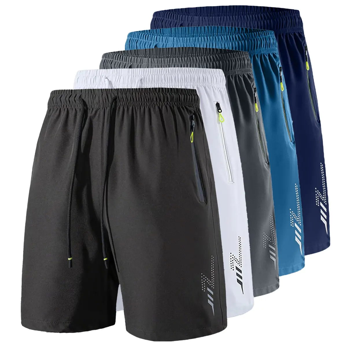 TOOTD Selection – Men’s 5-Piece Shorts Set: quick-dry shorts, athletic workout shorts, zippered pockets, 7-inch inseam, lightweight running gym shorts for everyday fitness wear | 150 g/sm², sizes: 28½–34½ #SummerVibes
