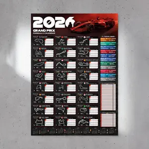 [Sale off up to 65%][Free Ship][No Frame] F1 Calendar 2026 Poster _ Formula 1 Wallchart Race Schedule 2026 _ EU Edition _ Printable