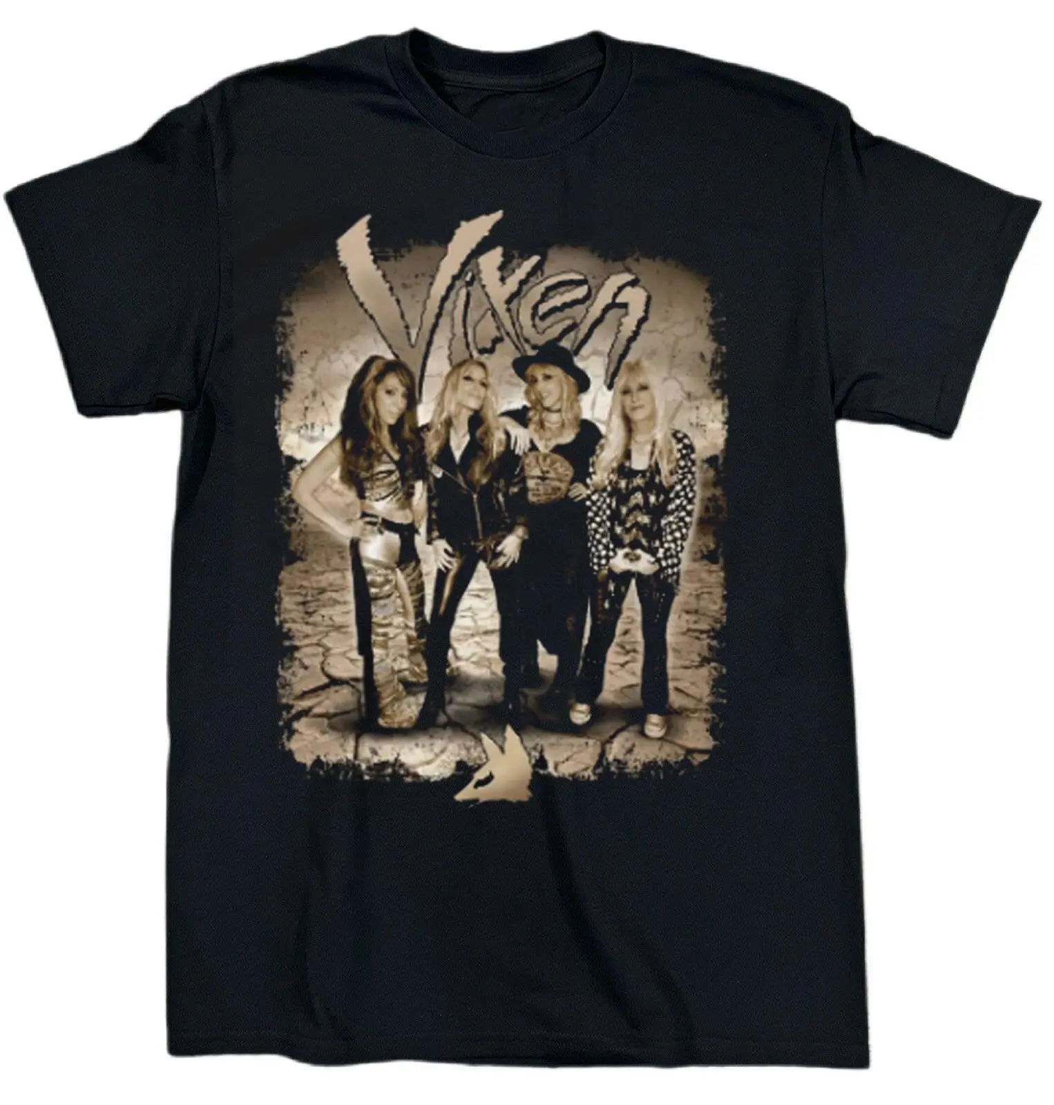 New VIXEN Band Music Lover Heavy Cotton Black All Size T Shirt S-6XL