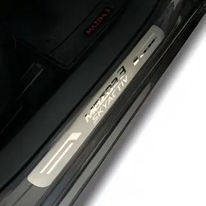 Car Accessories For Mazda 3 2008-2025 Door Sill Trim Plastic Kick Plate Protectors Car Stickers Auto Parts Car Styling