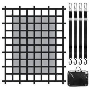 【Spotlight Day】VEVOR Cargo Net, 72 in x 57 in, Heavy Duty Truck Cargo Net for Truck Bed, 4 Adjustable Straps with Carabiners & S-Hooks, Wear-resistant & Weather-proof, Suitable for Pickup, Truck, Jeep, SUV, Boat
