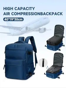 Durable Laptop Backpack with Shoe Compartment, Vacuum Compressed Travel Bag, Large Capacity Foldable Hiking Backpack, Ultra-Lightweight, Vacuum Compression Travel Backpack