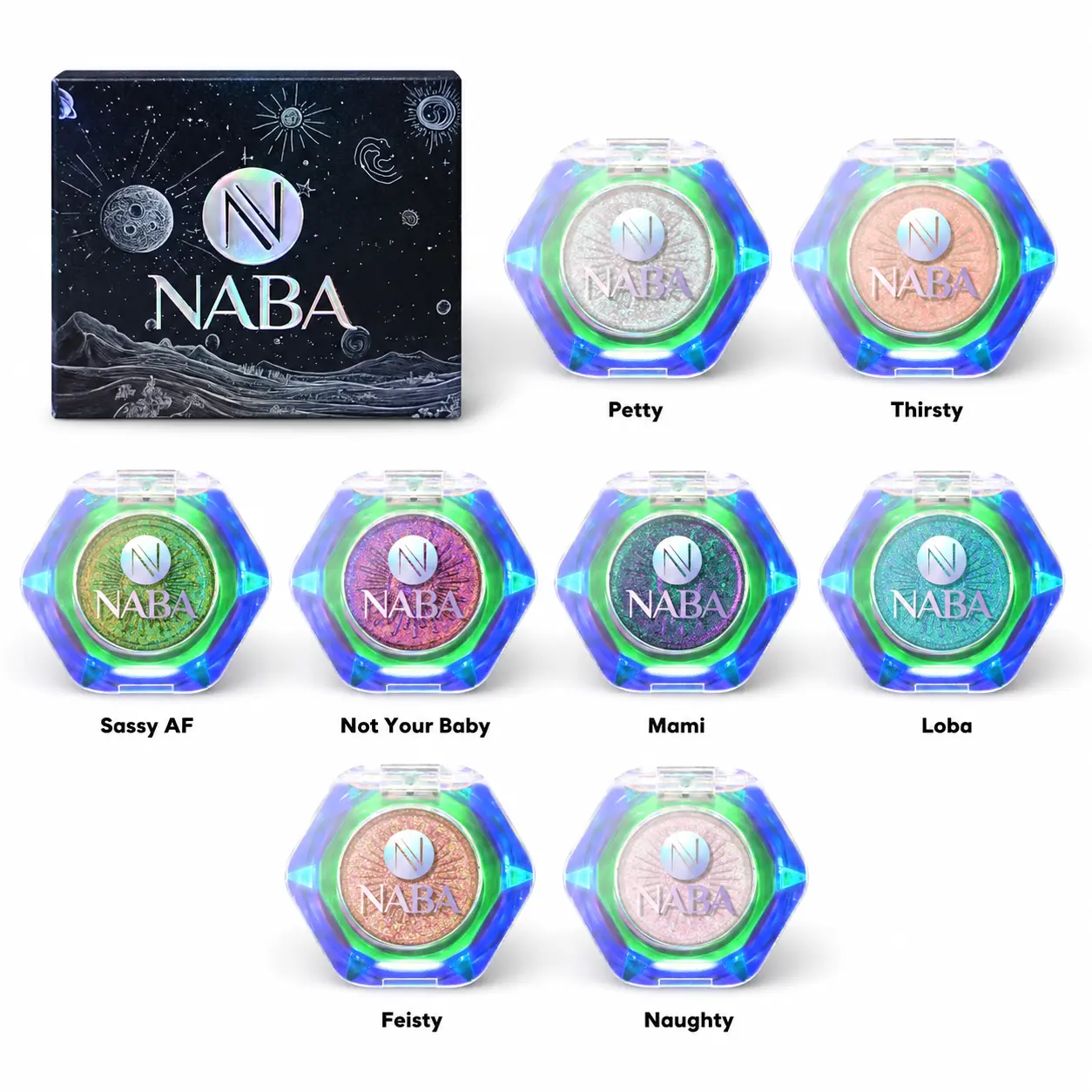 NABA Multichrome Prismatic Eyeshadow Ultra Reflective High Pigment