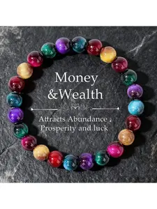 Bohemian crystal cross-border bracelet. Colorful tiger-eye ladies' bracelet. Wealth and eternal happiness - Elegant jewelry, an ideal gift for mom or friends, suitable for casual outfits.