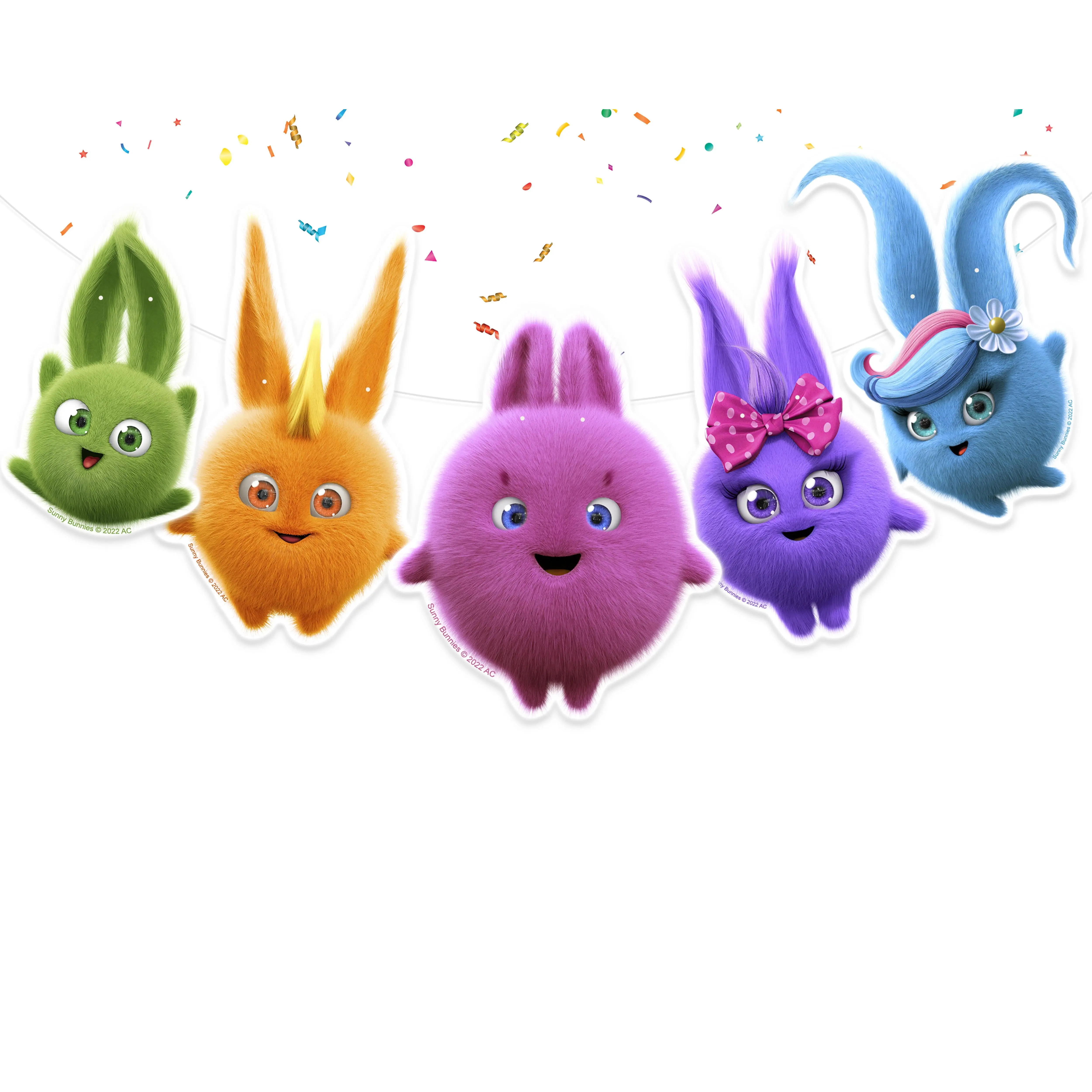Sunny Bunnies Cardstock Banner - Brighten Your Party with Playful Fun!