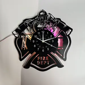 Vintage Vinyl Record Wall Clock, Silent Non-Ticking LED Clock, Retro Home Decor, Creative Decorative Clock, Suitable for Living Room Bedroom Office Garage