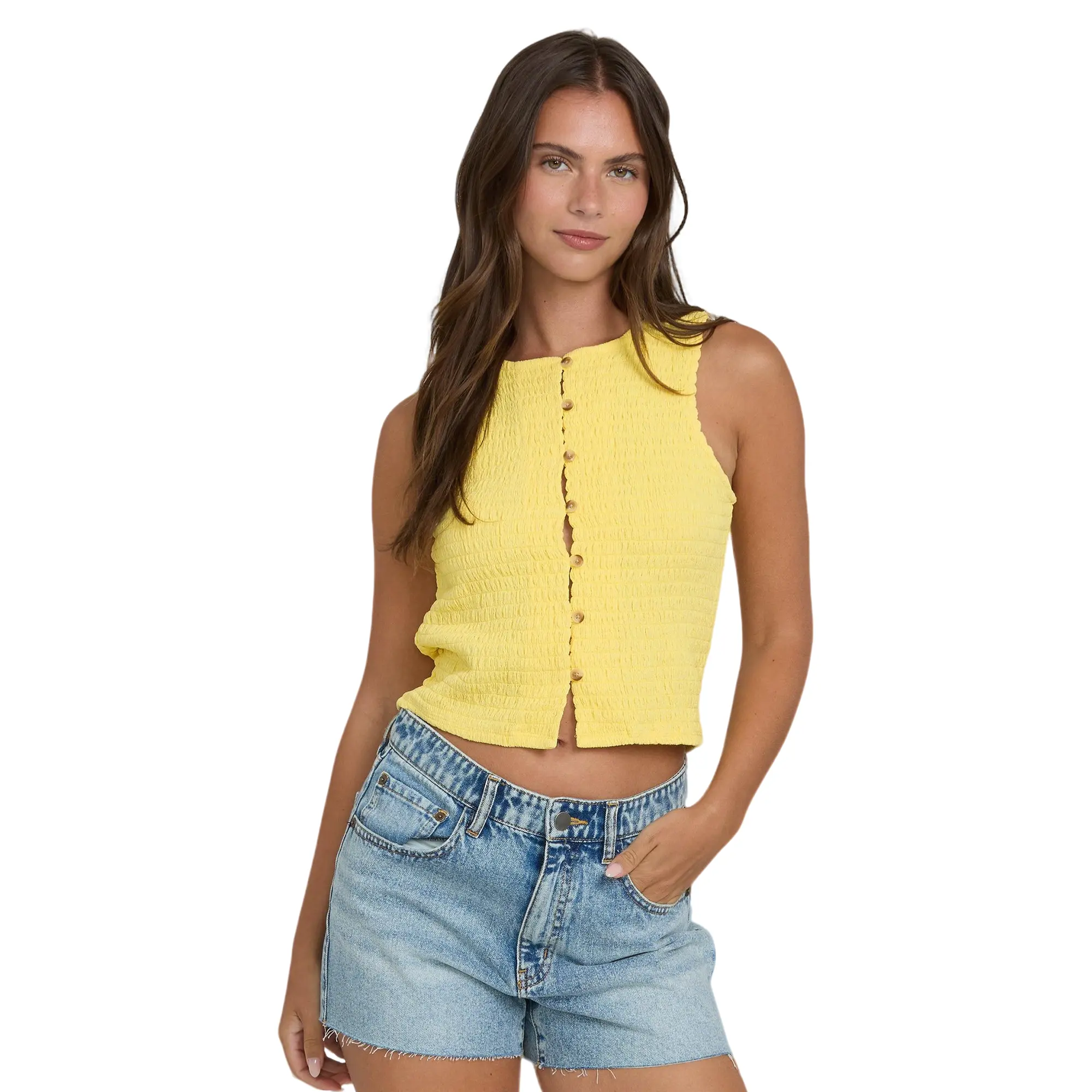 BILLABONG Women's Kelsey Tank, Fitted Silhouette, Wide Straps, Clean Neckline, Layering or Wearing Alone, Comfortable for Everyday Wear