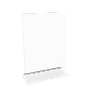 FixtureDisplays® 4-pack Clear Acrylic Plexi Table Tent  Frame photo desert sign holder 11193-1 11193-1-4