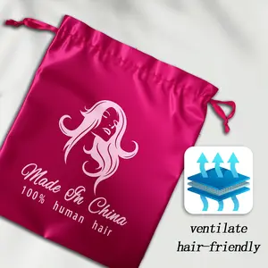Hair Wig Packaging Pink Silk Bag - Elegant Protection for Your Wig in Soft and Gentle Material