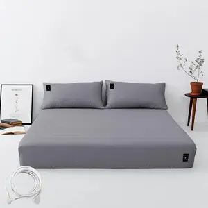 Grounding Sheets Full Size Grounding Fitted Sheet with Cord, Natural Healthy Sleep Solution, Deep Grounding Bed Cover for Well-Being(Full,54x75x14in, Gray)