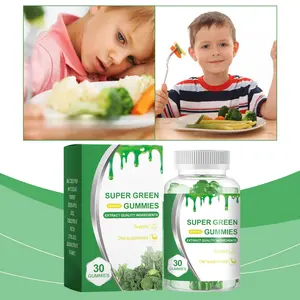 Daily Super Greens Gummies - Plant-Based Superfood Blend with Chlorophyll & Green Tea - 60 Count Nutritious Daily Wellness Supplement