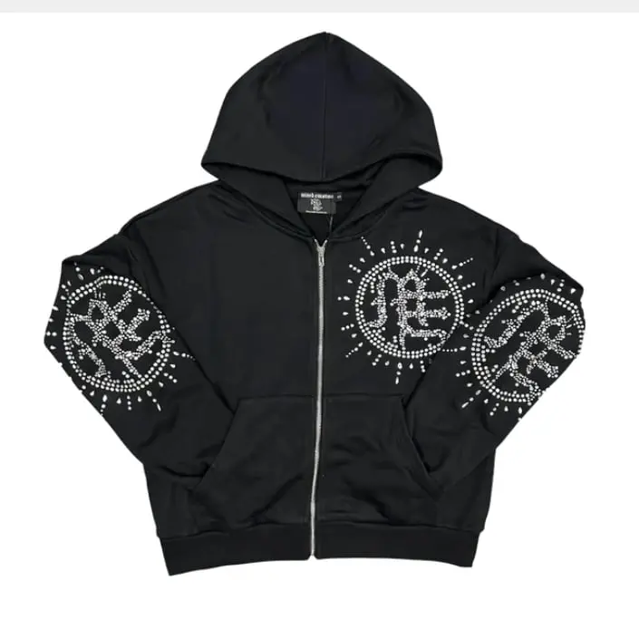 Eclipse Rhinestone Hoodie "Black" Casual Cargo