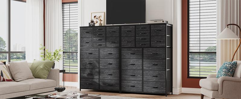 Raybee Furniture Tall Dresser for Bedroom with 16 Drawer, Fabric Bedroom Dressers & Chests of Drawers, Storage Dresser for Bedroom with Deep Drawers, Stylish Home Organizer for Closet, Entryway, Bedroom, Hallway